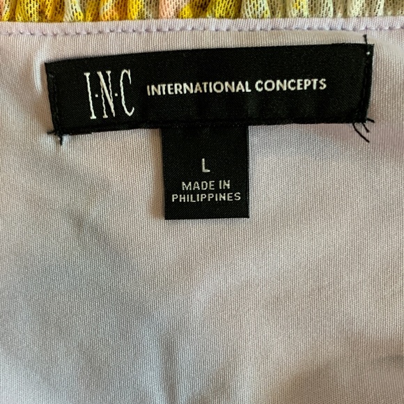 INC International Concepts Pastel Floral Ruched Blouse - Picture 2 of 4